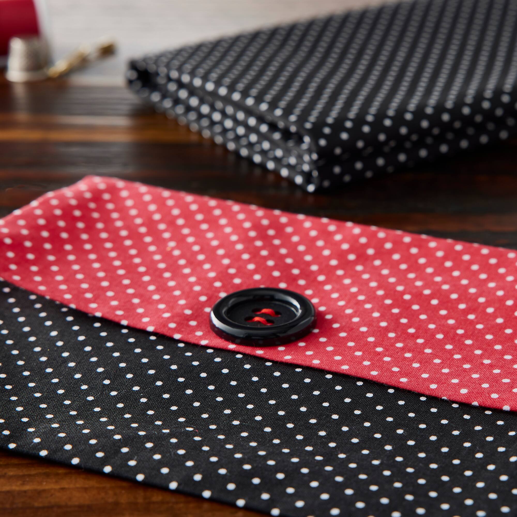 Fabric Traditions Black & White Pin Dot Cotton Fabric